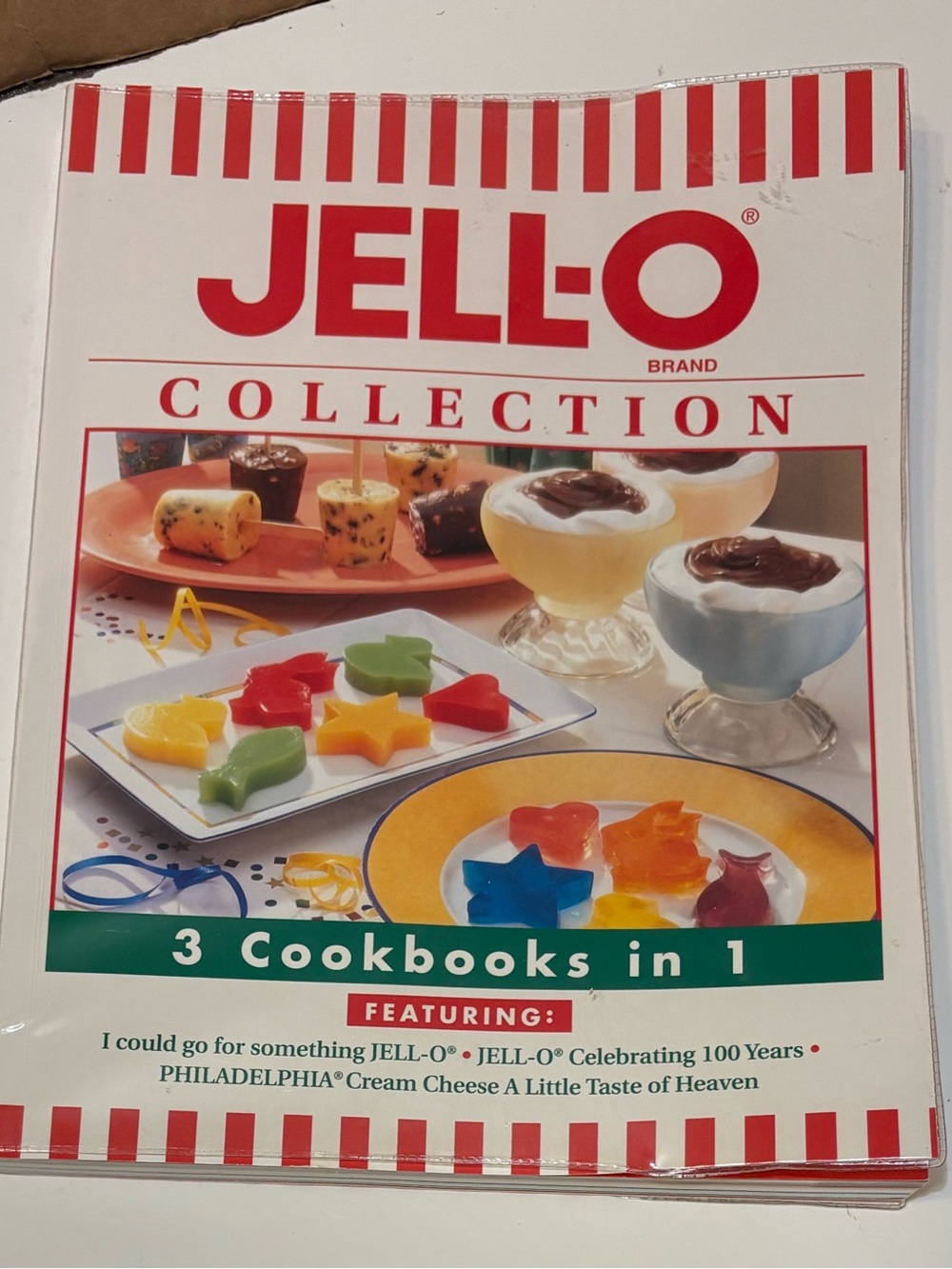 Vintage 2001 Jell-O Collection, 3
Cookbooks in 1, 8.5" X11", 288 Page Softcover
